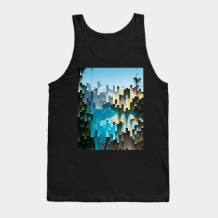 Dusk Glitch #2 - Contemporary Exclusive Modern Abstract Design Tank Top